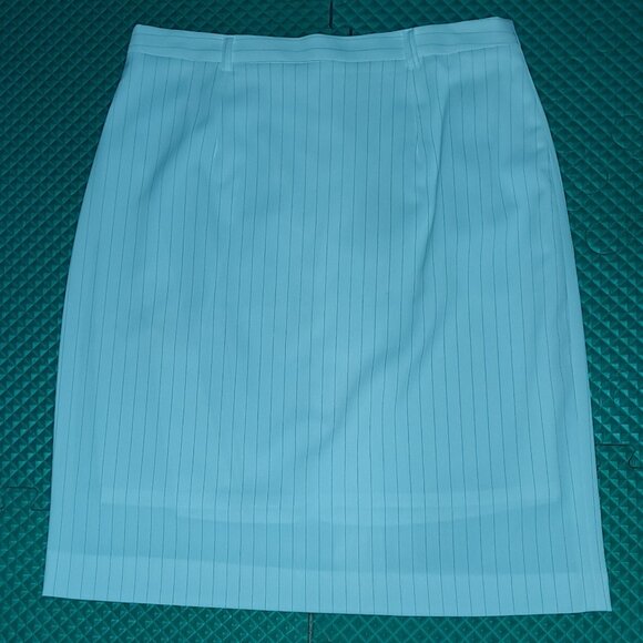 Cool Quick Dry Stripe One Button Dressy Jacket & Skirt Suit Set NEW - Picture 3 of 4